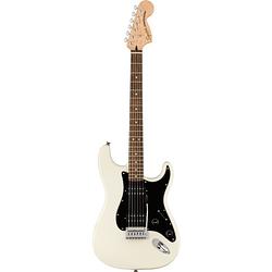 Foto van Squier affinity series stratocaster hh il olympic white elektrische gitaren