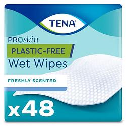 Foto van Tena proskin plastic free wet wipes