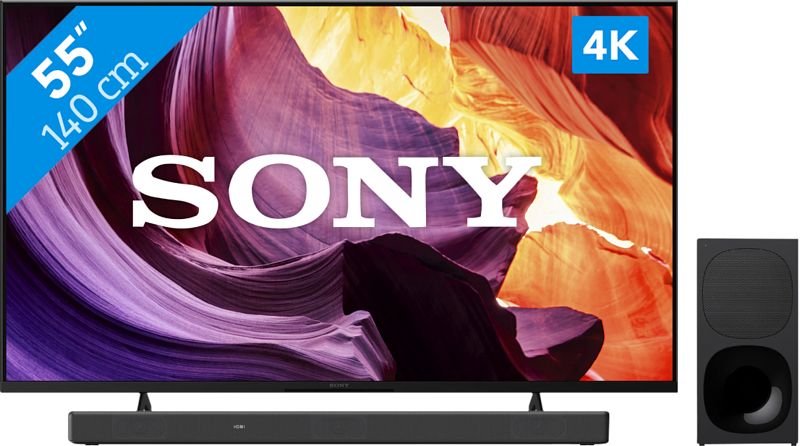 Foto van Sony kd-55x80k (2022) + soundbar