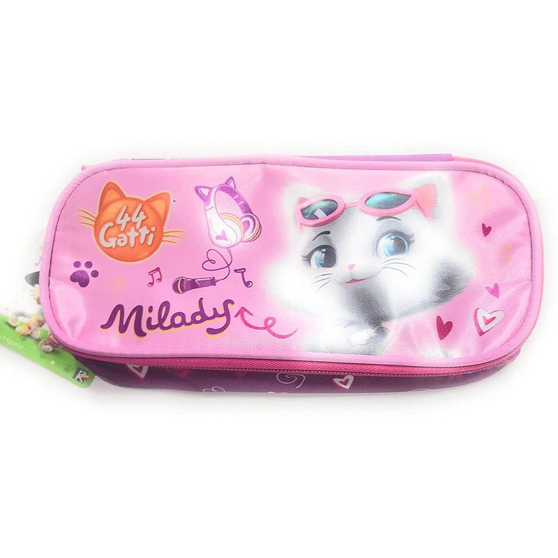 Foto van 44 gatti etui katten meisjes 22 x 9 cm polyester roze