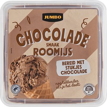 Foto van Jumbo chocolade smaak roomijs 500g