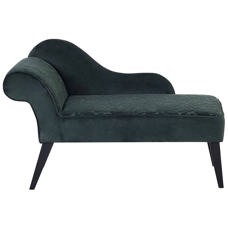 Foto van Beliani biarritz - chaise longue-groen-fluweel