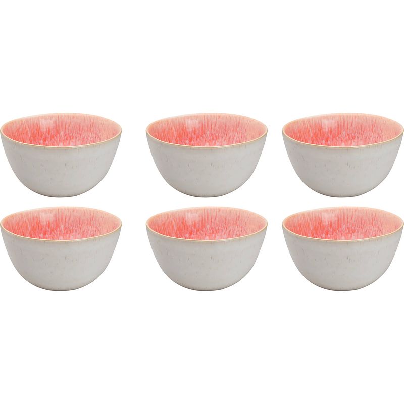 Foto van Palmer schaal coral sea 15 cm 80 cl roze stoneware 6 stuk(s)