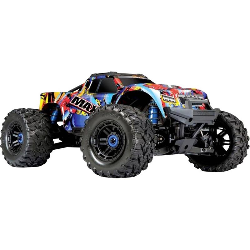 Foto van Traxxas maxx blauw brushless 1:10 rc auto elektro monstertruck 4wd 2,4 ghz