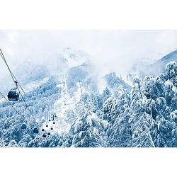 Foto van Inductiebeschermer - ski lift - 71x52 cm