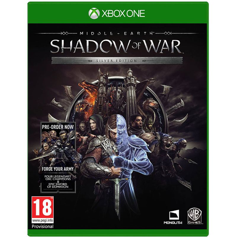 Foto van Xbox one shadow of war middle earth - silver edition