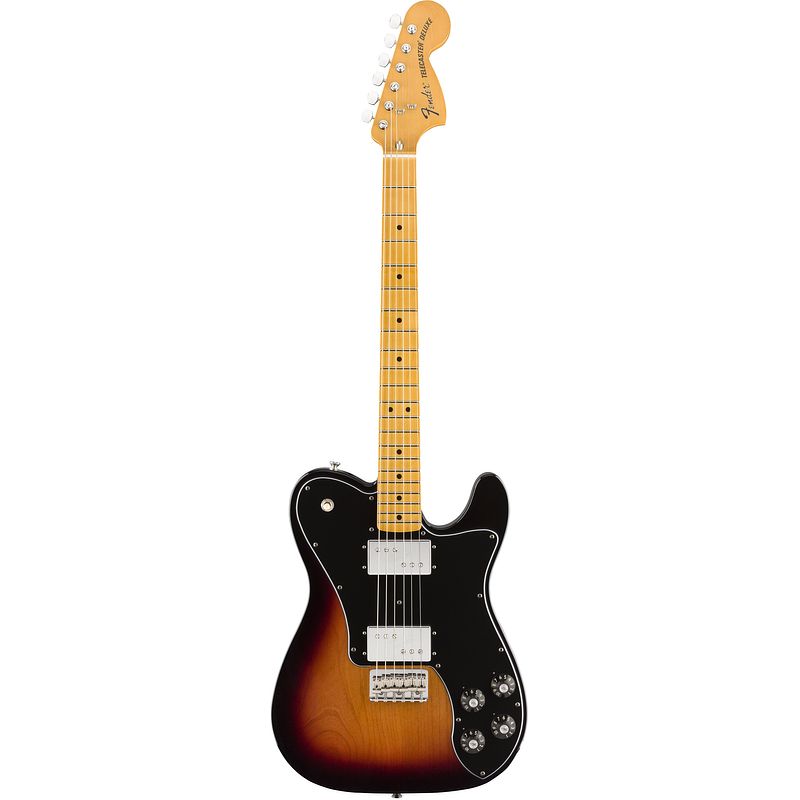 Foto van Fender vintera 70s telecaster deluxe 3-color sunburst met gigbag