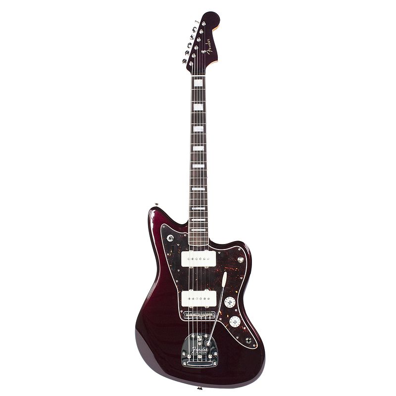 Foto van Fender troy van leeuwen jazzmaster oxblood rw