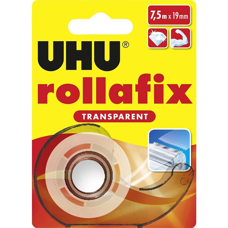 Foto van Uhu rollafix transparent 36955 plakband transparant (l x b) 7.5 m x 19 mm 1 stuk(s)