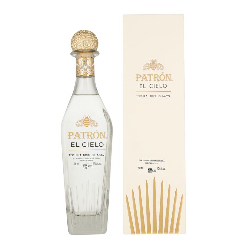 Foto van Patron el cielo prestige silver 70cl gedistilleerd + giftbox