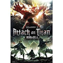 Foto van Gbeye attack on titan season 2 key art poster 61x91,5cm