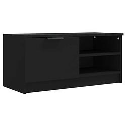 Foto van The living store tv-meubel - zwart - 80 x 35 x 36.5 cm - praktisch materiaal