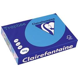 Foto van Clairefontaine trophée intens a4 koningsblauw, 80 g, 500 vel