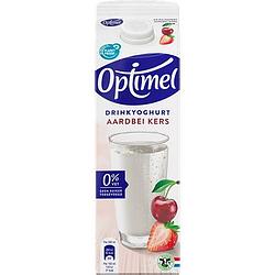 Foto van Optimel drinkyoghurt aardbei kers 0% vet 1 x 1l bij jumbo