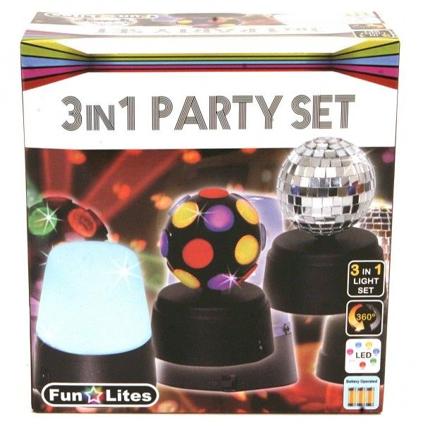 Foto van Disco 3 in 1 party set