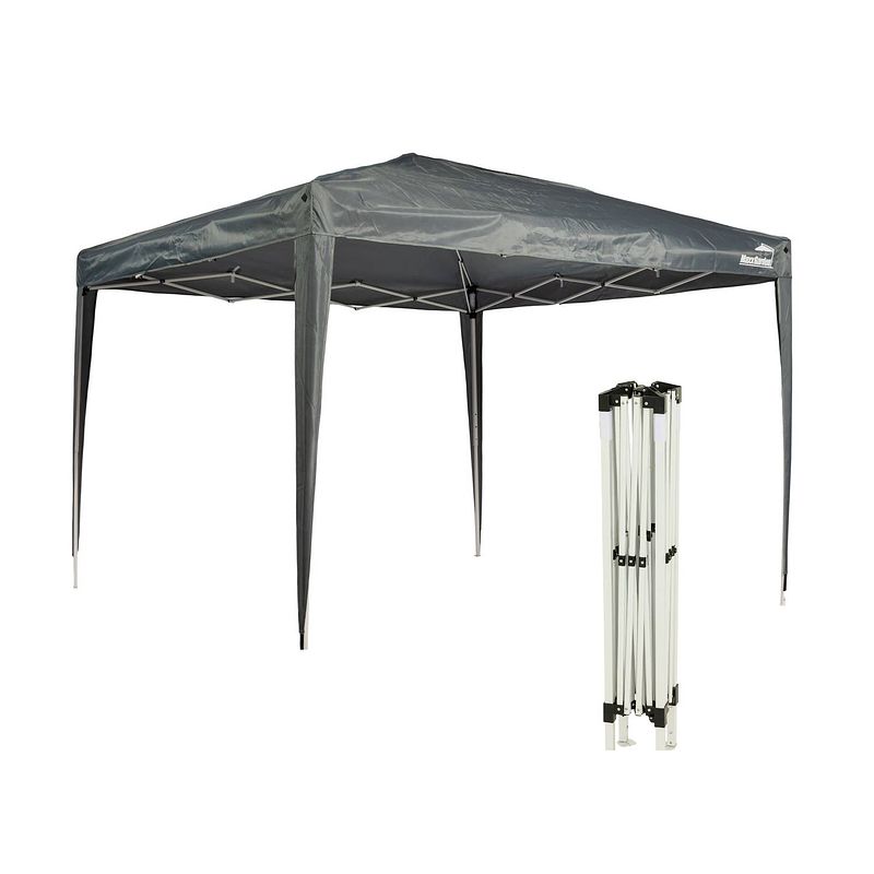 Foto van Maxxgarden easy-up partytent feesttent paviljoen - 300 x 300 x 250 cm - opvouwbaar - antraciet