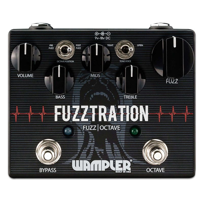 Foto van Wampler fuzztration fuzz en octave effectpedaal