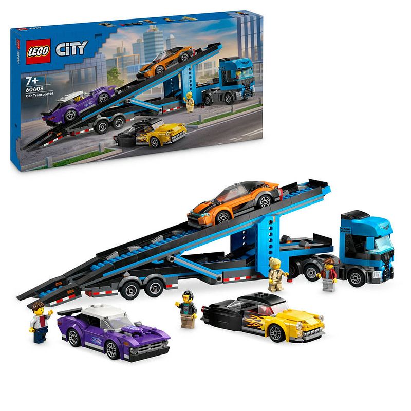 Foto van Lego city transportvoertuig met sportauto's 60408