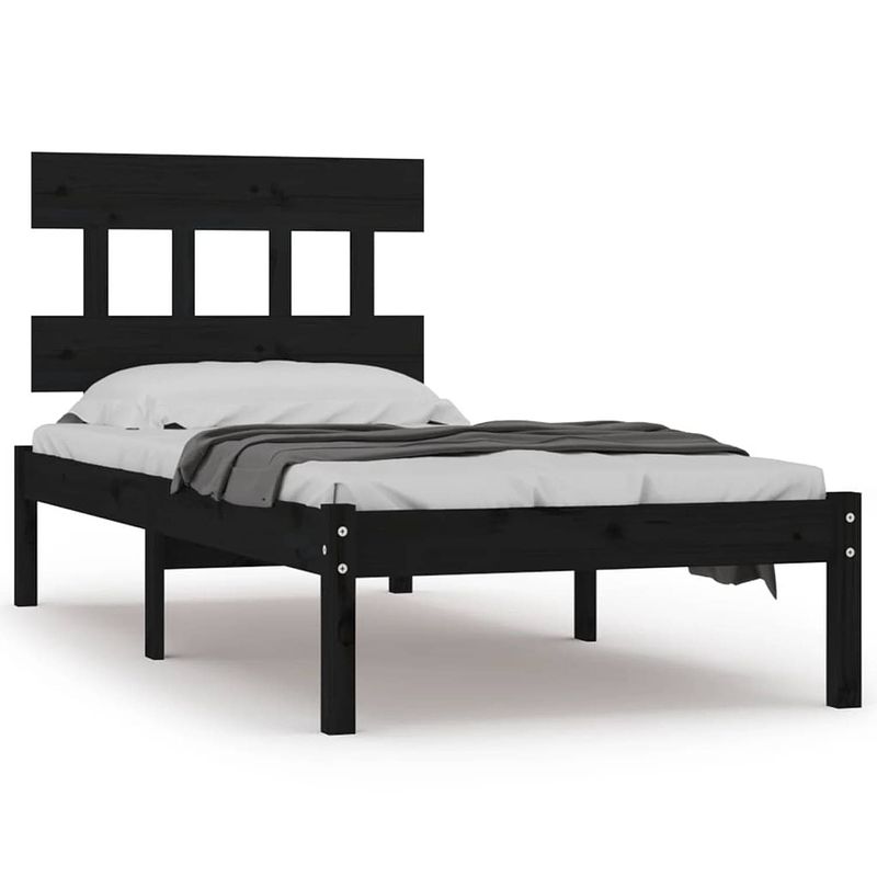 Foto van The living store houten bedframe - tijdloos - bedden - 205.5 x 95.5 x 31 cm - massief grenenhout