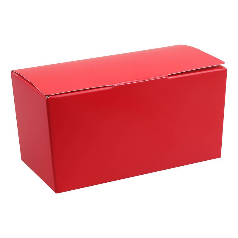 Foto van Santex cadeaudoosje/bonbondoosje - 12 x 6 cm - bruiloft bedankje - 25x stuks - rood - 250 gram - cadeaudoosjes