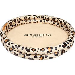 Foto van Swim essentials beige leopard printed children'ss pool 100 cm dia - 2 rings