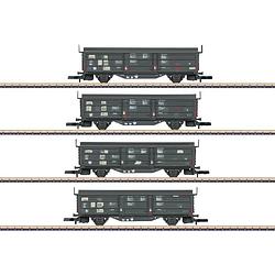 Foto van Märklin 082155 z set van 4 schuifdak- en schuifwandwagens tbis 871 van de db