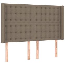 Foto van The living store hoofdbord - 147x16x118/128 cm - taupe