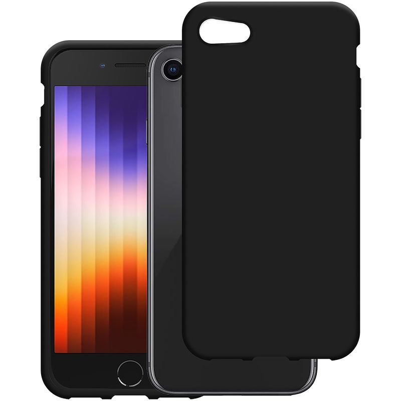 Foto van Just in case soft tpu case voor apple iphone se 2022 telefoonhoesje zwart