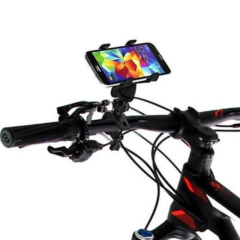 Foto van Mobiele telefoon/smartphone standaard voor op de fiets - telefoniehouder