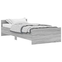 Foto van Vidaxl bedframe bewerkt hout grijs sonoma eikenkleurig 90x190 cm