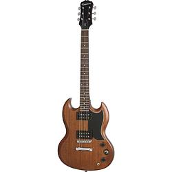 Foto van Epiphone sg special satin e1 vintage worn walnut elektrische gitaar