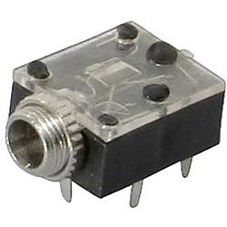 Foto van Tru components 1559785 jackplug 3.5 mm bus, inbouw horizontaal aantal polen: 3 stereo zwart 1 stuk(s)