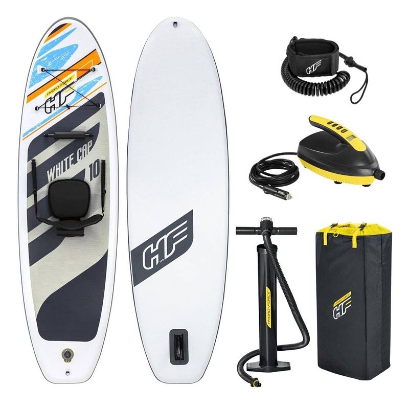 Foto van Bestway sup board - hydro force - white cap convertible set en sup elektrische luchtpomp 12v