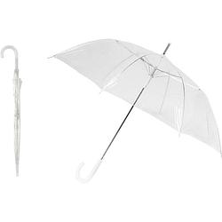 Foto van Paraplu transparant wit 82cm