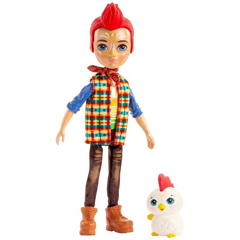 Foto van Mattel enchantimals tienerpop redward rooster & cluck 15 cm