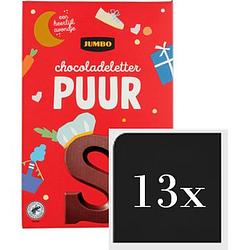 Foto van Jumbo chocoladeletter puur s 13 x 160g