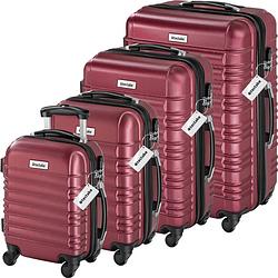 Foto van Tectake® - kofferset mila 4-delig met bagageweegschaal en bagagelabel - rood