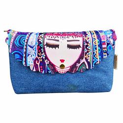 Foto van Biggdesign - makeup tasje - makeup etui - toilettas dames - nazar - blauw