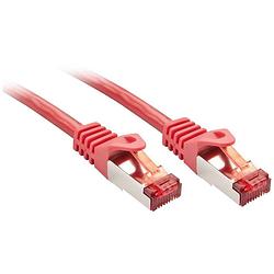 Foto van Lindy 47363 rj45 netwerkkabel, patchkabel cat 6 s/ftp 1.5 m rood 1 stuk(s)