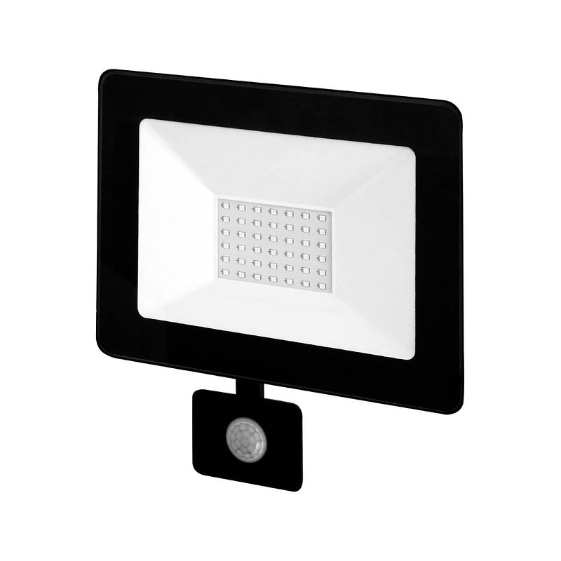 Foto van Aigostar 10kwz - led breedstraler met sensor - 30 watt - ip65 - 2700lm - 4000k - schijnwerper - bouwlamp - buitenlamp