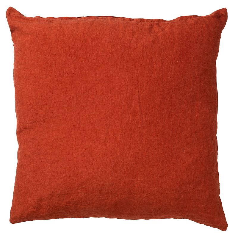 Foto van Dutch decor linn - sierkussen linnen potters clay 45x45 cm - oranje - oranje