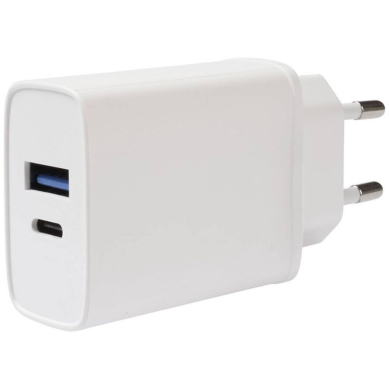 Foto van Vivanco tcvvdualusb20w gsm-lader met snellaadfunctie usb-a, usb-c wit