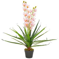 Foto van Vidaxl kunstplant met pot orchidee 90 cm roze