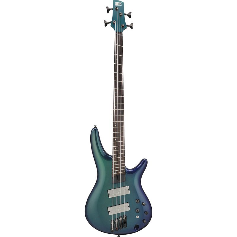 Foto van Ibanez srms720 bass workshop blue chameleon multi-scale elektrische basgitaar