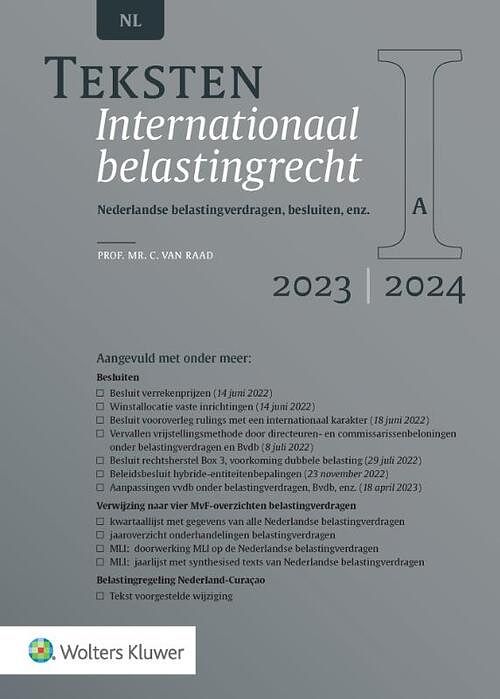 Foto van Teksten internationaal belastingrecht 2023/2024 - paperback (9789013172737)