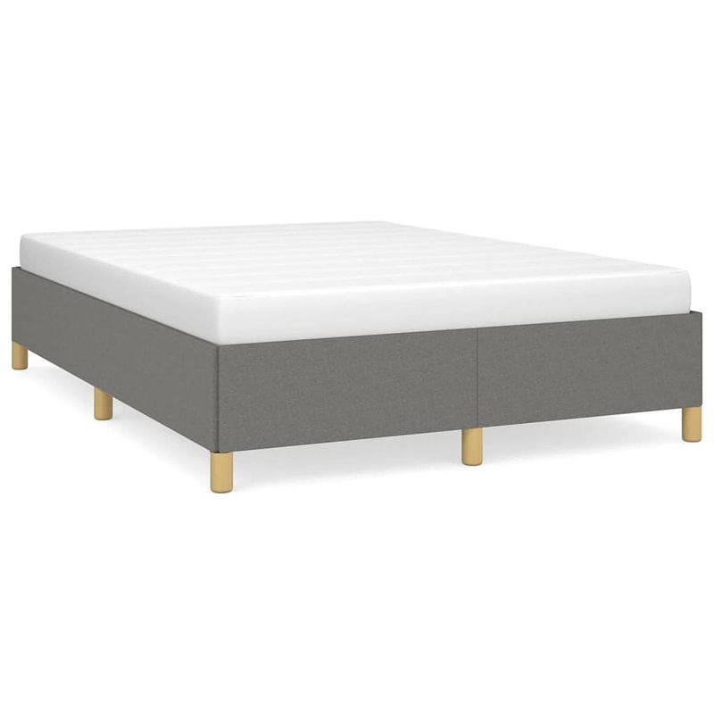 Foto van Vidaxl bedframe stof donkergrijs 140x190 cm