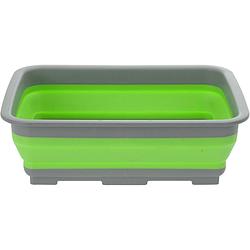 Foto van Opvouwbaar afwasteiltje/afwasbak groen 8 liter rechthoekig - afwasbak