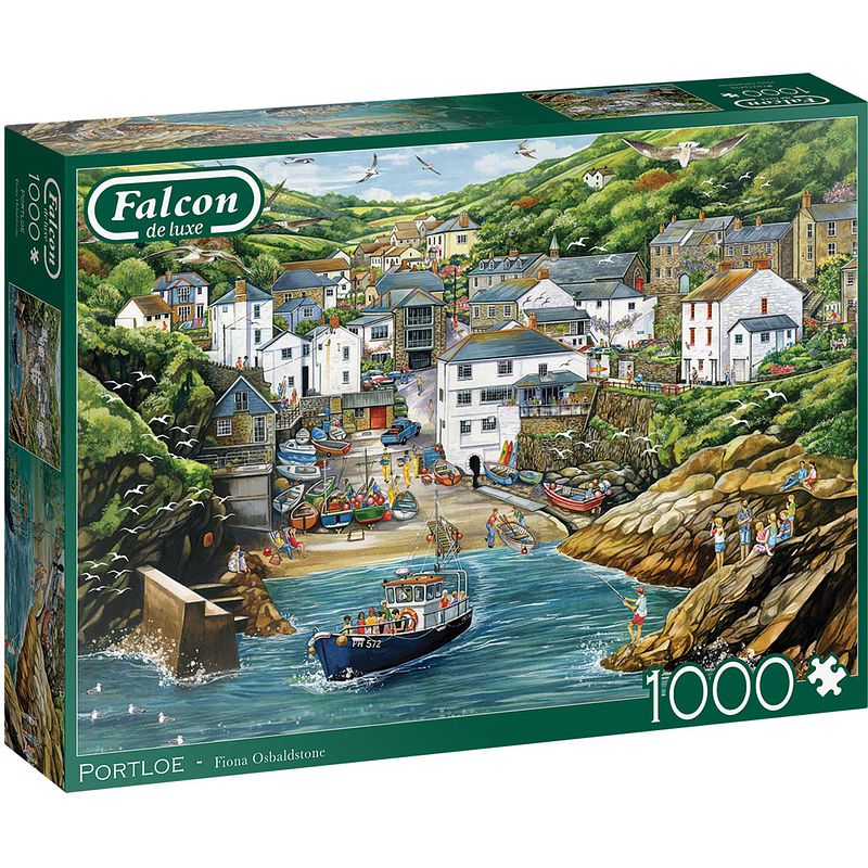 Foto van Falcon legpuzzel portloe karton groen 1000 stukjes