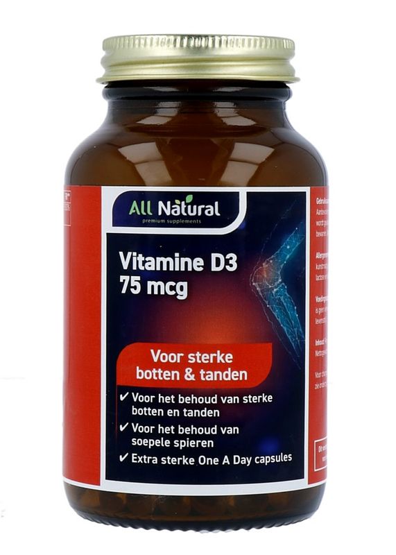 Foto van All natural vitamine d3 75mcg