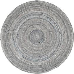 Foto van Must living carpet sterling round large,ø200 cm, blue, 80% wool 20%...